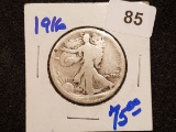 First Year and semi-key date 1916 Walking Liberty Half Dollar