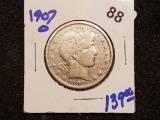 1907-O Barber Half Dollar