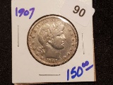 Better Grade 1907 Barber Half Dollar