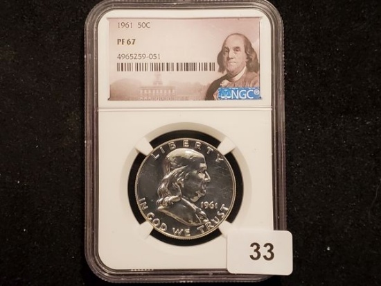 Nice! NGC 1961 Franklin Half Dollar in Proof 67!