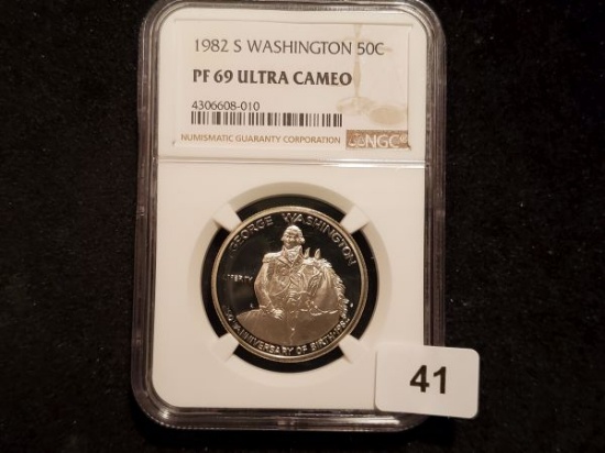 NGC 1982-S Washington 50 cent Commemorative Proof 69 Ultra Cameo