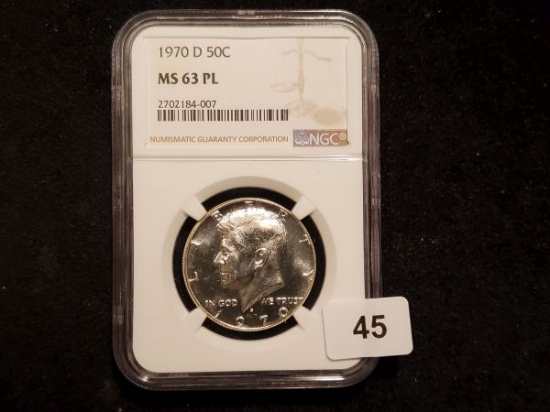 NGC 1970-D Kennedy Half Dollar in MS-63 Prooflike!