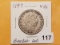 Better Date 1897 Barber Half Dollar in Very Good