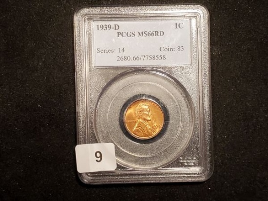 PCGS 1939-D Wheat cent in MS-66 RED