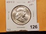 1954-D Franklin Half Dollar in MS-64 FBL