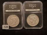 1927-S and 1924-S Peace Dollars