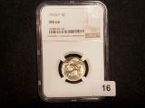 NGC 1945-P Silver Wartime Jefferson Nickel in MS-66