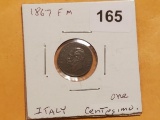 1867 Italy one centesimo