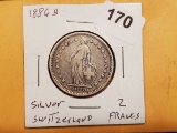 1886-B Switzerland 2 francs