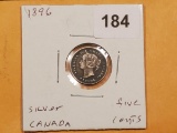 Nice 1896 Canada 5 cent