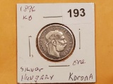 1896 Silver Hungary korona