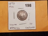 1870 Mexico 10 centavos