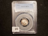 PCGS 1912 Barber Dime in MS-64