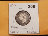 ** 1876 Spain 1 peseta