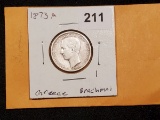 * 1873 Greece 1 drachma