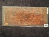 The River Basin and Lake Erie Railroad $2 note from 1836