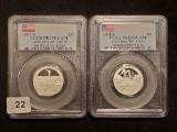 Two PCGS 2011-S SILVER National Parks Quarters