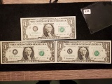 Three Uncirculated 1963 Barr Notes