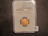 NGC 1955-S Wheat Cent in MS-66 RED
