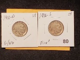 Two nicer Buffalo Nickels
