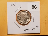 Purty 1937 Buffalo Nickel in About Uncirculated