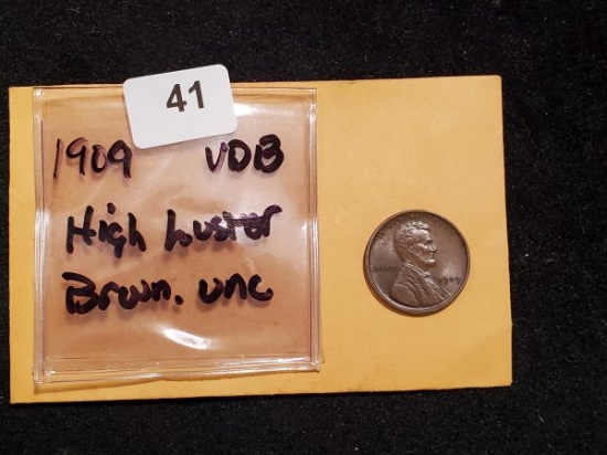 1909-VDB Wheat cent in Brown Uncirculated