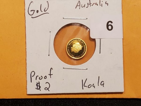 GOLD! Proof 2013 Australia $2 Dollar Koala