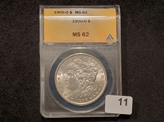 ANACS 1900-O Morgan Dollar Mint State 62