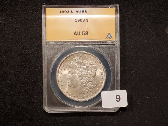 ANACS 1903 Morgan Dollar About Uncirculated 58