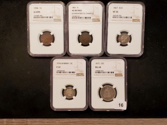 Set of NGC Slabbed coinage