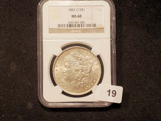 NGC 1883-O Morgan Dollar Mint State 60