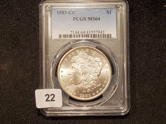 PCGS 1883-CC Morgan Dollar Mint State 64