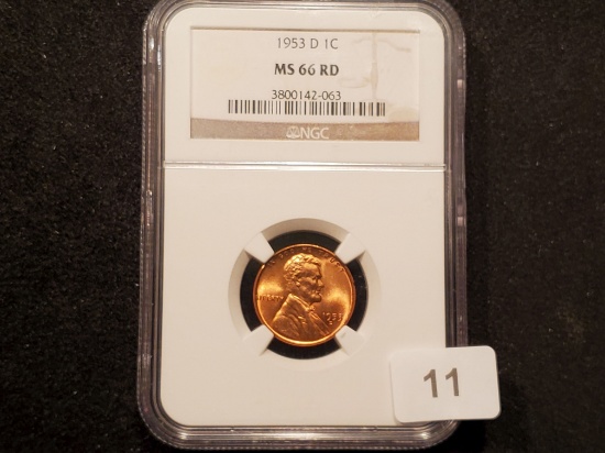 NGC 1953-D Wheat cent Mint State 66 RED