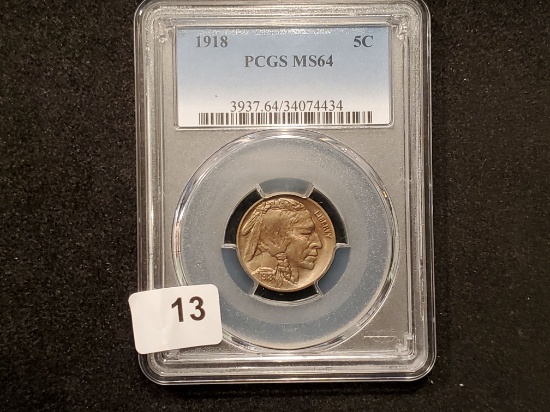 PCGS 1918 Buffalo Nickel Mint State 64