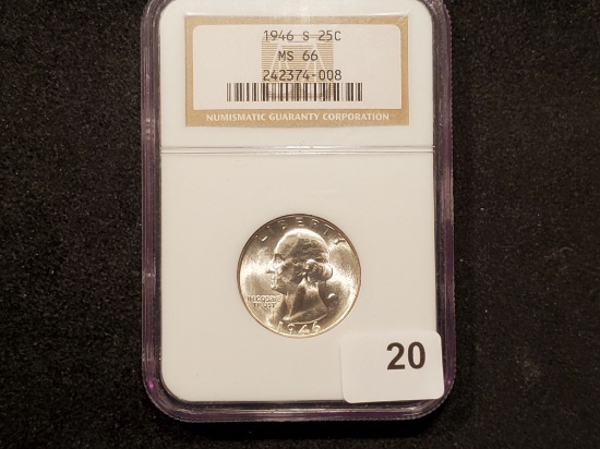 NGC 1946-S Washington Quarter Mint State 66