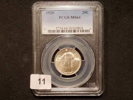 PCGS 1920 Standing Liberty Quarter Mint State 64