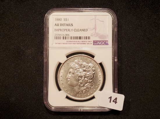 NGC 1880 Morgan Dollar About Uncirculated - details