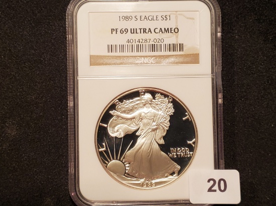 NGC 1989-S Silver American Eagle Proof 69 Ultra Cameo