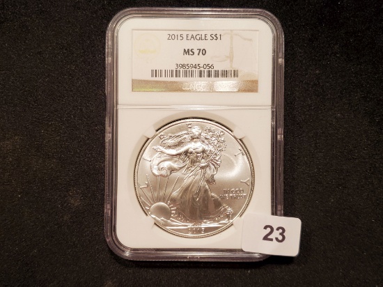 PERFECT! NGC 2015 Silver American Eagle Mint State 70