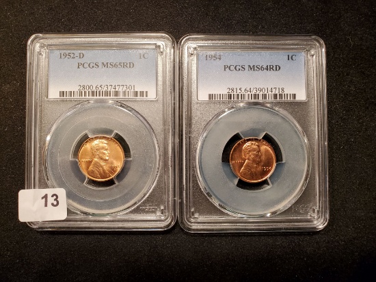 PCGS 1952-D and 1954 Wheat cents