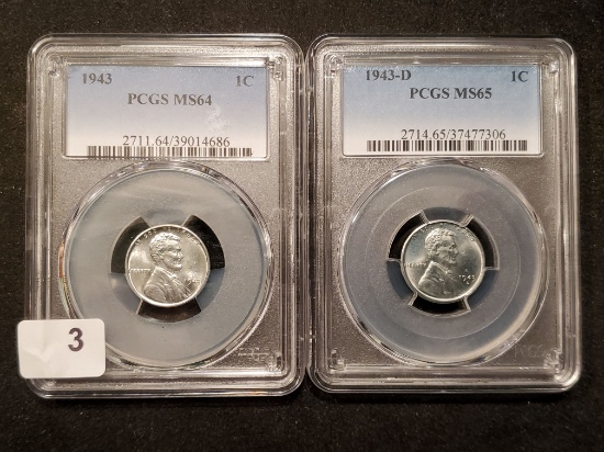 PCGS 1943 and 1943-D Steel Wheat Cents