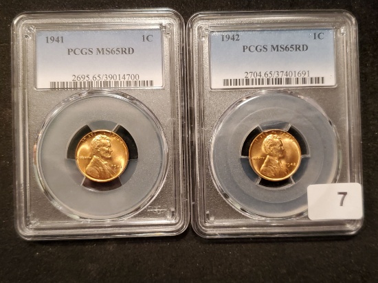 PCGS 1941 and 1942 Wheat Cents