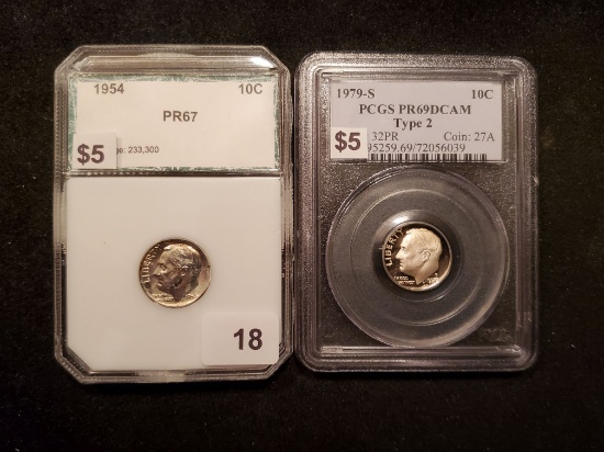 Two Proof Roosevelt Dimes