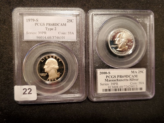 Two PCGS - Slabbed Quarters