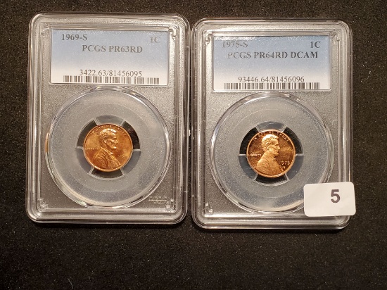 Two PCGS Proof pennies