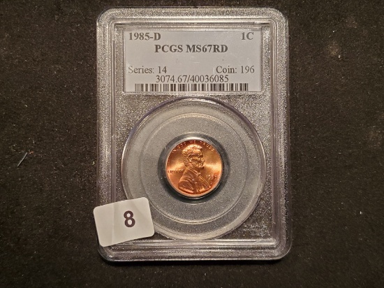 PCGS 1985 Memorial Cent Mint State 67 RED