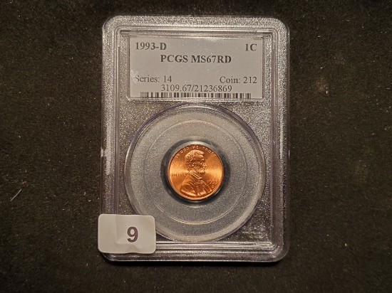 PCGS 1993-D Memorial Cent Mint State 67 RED