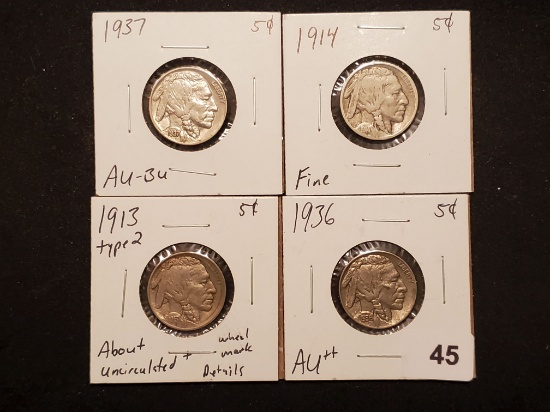 Four Better Buffalo Nickels