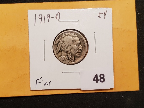 Better Date 1919-D Buffalo Nickel Fine