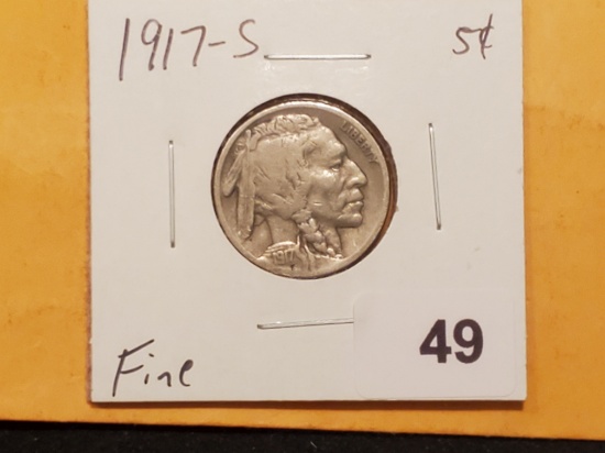 Better Date 1917-S Buffalo Nickel Fine